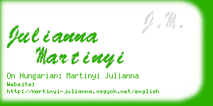 julianna martinyi business card